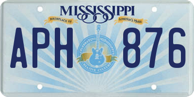 MS license plate APH876