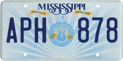 MS license plate APH878
