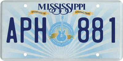 MS license plate APH881