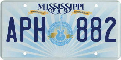 MS license plate APH882