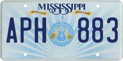 MS license plate APH883