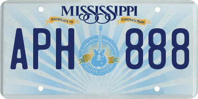 MS license plate APH888