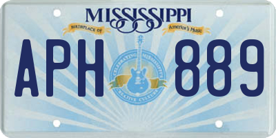 MS license plate APH889