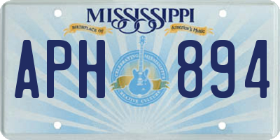 MS license plate APH894