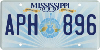 MS license plate APH896