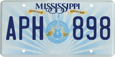 MS license plate APH898