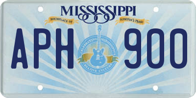 MS license plate APH900