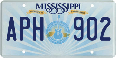 MS license plate APH902