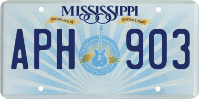 MS license plate APH903