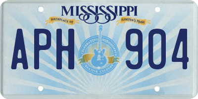 MS license plate APH904