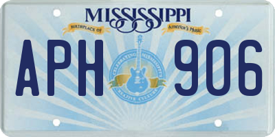 MS license plate APH906