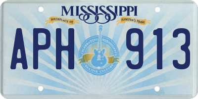 MS license plate APH913