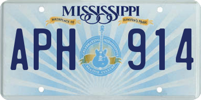 MS license plate APH914