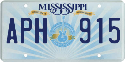 MS license plate APH915