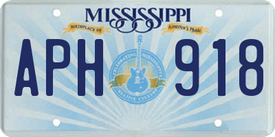 MS license plate APH918