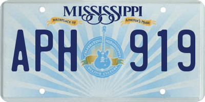 MS license plate APH919
