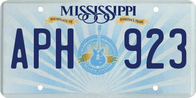 MS license plate APH923