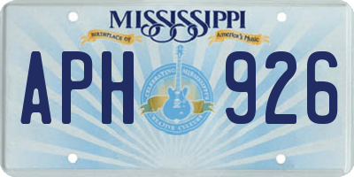 MS license plate APH926