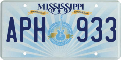 MS license plate APH933