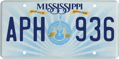 MS license plate APH936