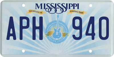MS license plate APH940