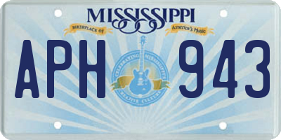 MS license plate APH943