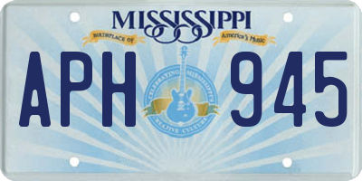 MS license plate APH945