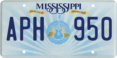 MS license plate APH950