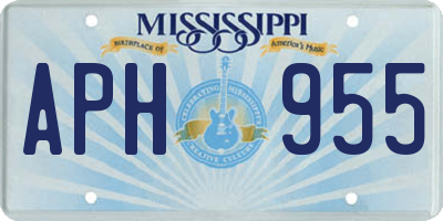 MS license plate APH955