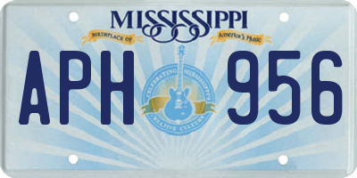 MS license plate APH956