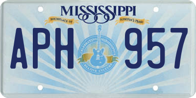 MS license plate APH957