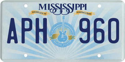 MS license plate APH960