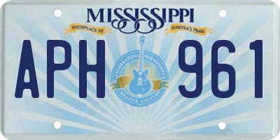 MS license plate APH961