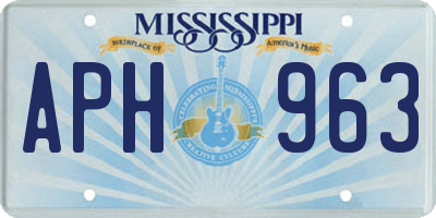 MS license plate APH963