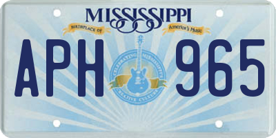MS license plate APH965