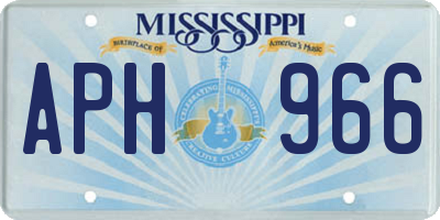 MS license plate APH966