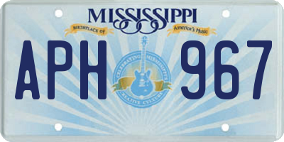 MS license plate APH967