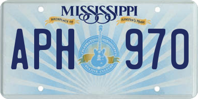 MS license plate APH970