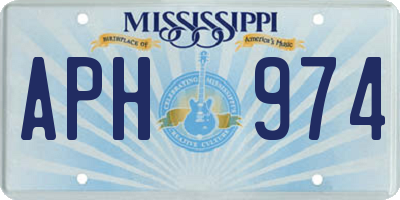 MS license plate APH974