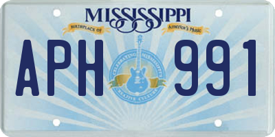 MS license plate APH991