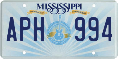 MS license plate APH994