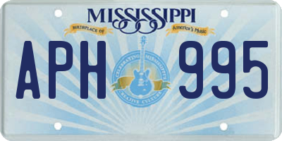 MS license plate APH995