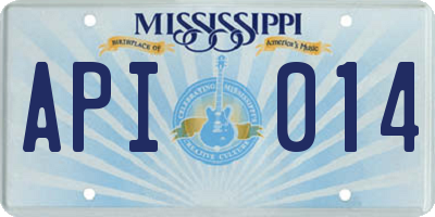 MS license plate API014