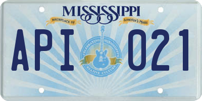 MS license plate API021