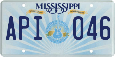 MS license plate API046