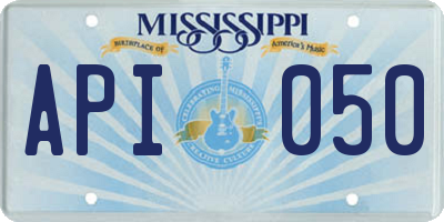 MS license plate API050