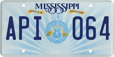 MS license plate API064