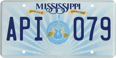 MS license plate API079