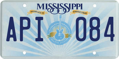 MS license plate API084