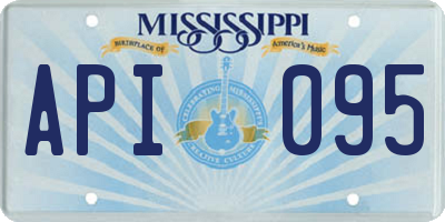 MS license plate API095